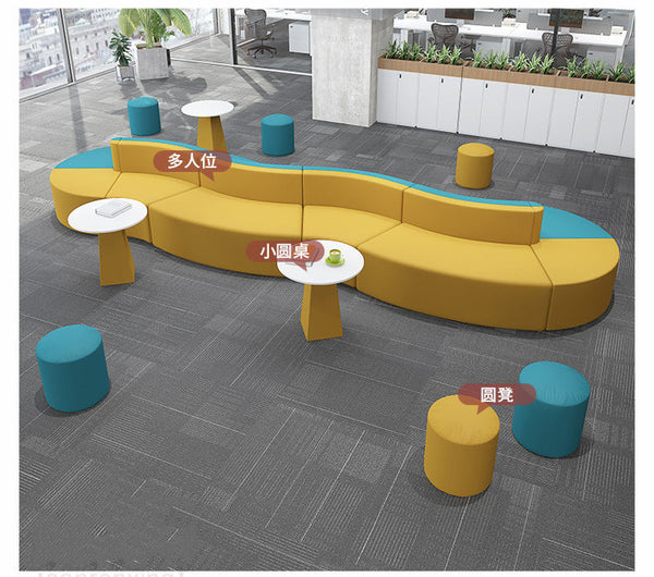 Chiquitos Leisure Fabric Office Negotiation Meeting Lounge Area Shaped Coffee Table Combination Modular Sofa