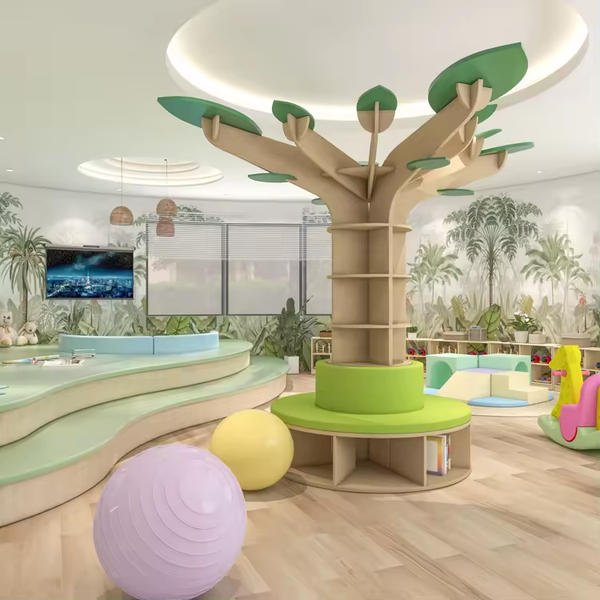 Chiquitos Creative Tree Bookcase In Kindergarten Hall Display Reading Room Bookshelf Kindergarten Classroom Furniture Supplies