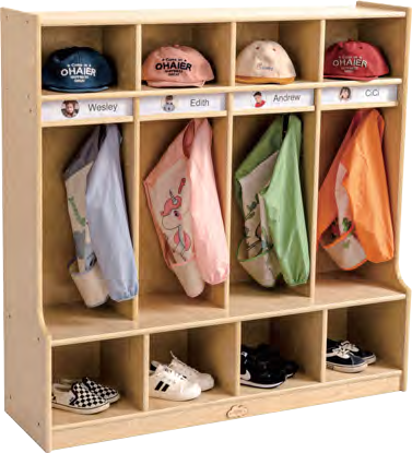 Chiquitos Kindergarten Kids Wooden Toys Storage Cabinet Montessori Cabinets Storage Toy 4-Shelf Storage Organizer Cabinets