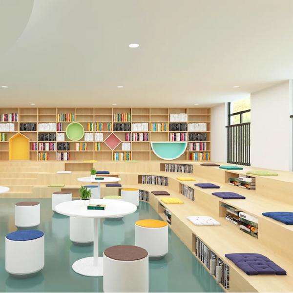 Chiquitos Kindergarten furniture Wooden Montessori furniture table and chair set Kindergarten classroom Wooden bookcase bookcase