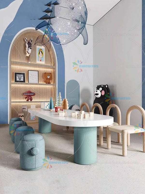 Chiquitos Top kindergarten classroom table and chair combination infant learning table model room furniture creative design