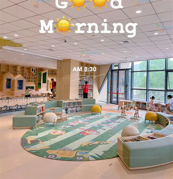 Chiquitos Montessori Kindergarten Children Furniture Nursery Day-Care Classroom decor house design reading corner book shelf