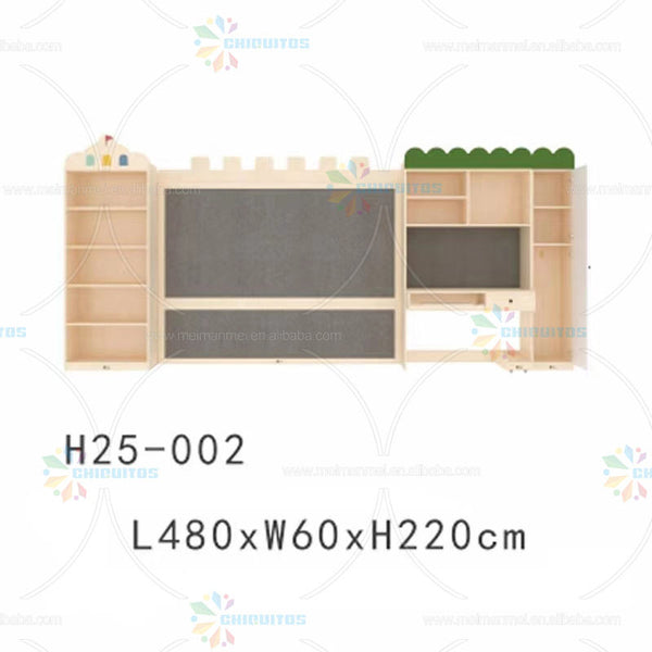 Chiquitos Creative car shape wooden storage shelf Children's toy storage shelf kindergarten classroom table and chair furniture