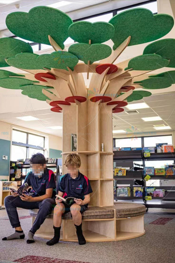 Chiquitos Modern Library Furniture Bookshelves Bookshop Shelves Wooden kids Cabinet Rack Shelving kindergarten preschool project