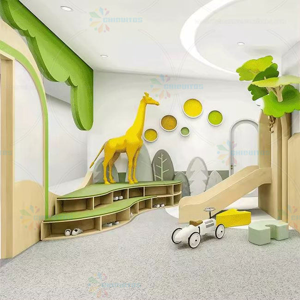 Chiquitos Kindergarten Classroom Bookshelf Play Facilities Kindergarten Wooden Children'S Furniture Set Book Corner Bookshelf