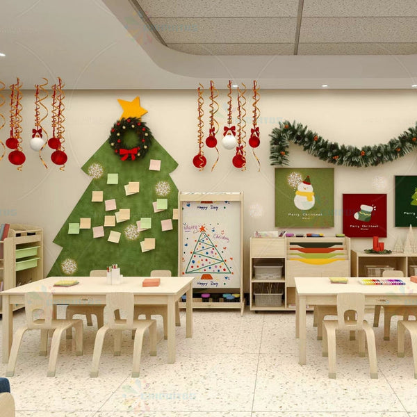 Chiquitos High Quality Children's Wooden Stylish Nursery Indoor Classroom Furniture Set For Montessori Kindergarten Table Chair