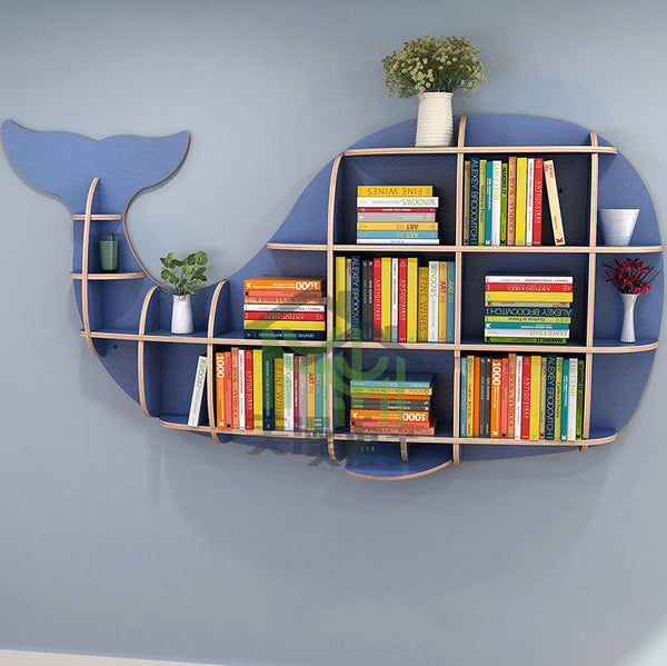 Chiquitos Creative Nordic TV back wall shelf whale animal rack small Wall decoration frame wall ornaments child bookcase
