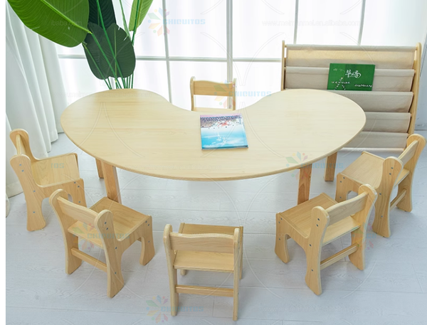 Chiquitos High Quality Study Table Child Gaming Solid Wood Chair And Table Set Kids Play Table Chair Set Nursery Furniture
