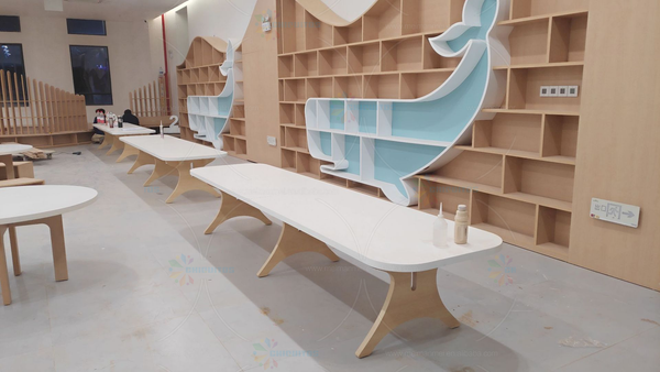 Chiquitos Customized Children Library Room Furniture Set Bookshelf For Childcare Daycare Kids' Shelves Reading Corner Room