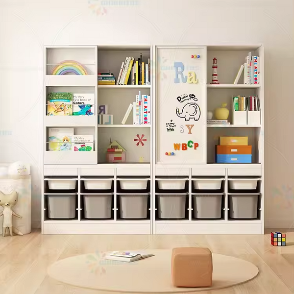 Chiquitos New Solid Wood Children'S Bookshelf Picture Book Shelf Floor-To-Ceiling Bookcase Toy Storage Integrated Cabinet Shelf