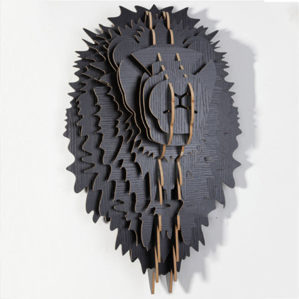 Chiquitos Fashionable Wooden Pendants Lion head Wall Decorations Personalized Wall Decorations For Home Use Hallways And Bars