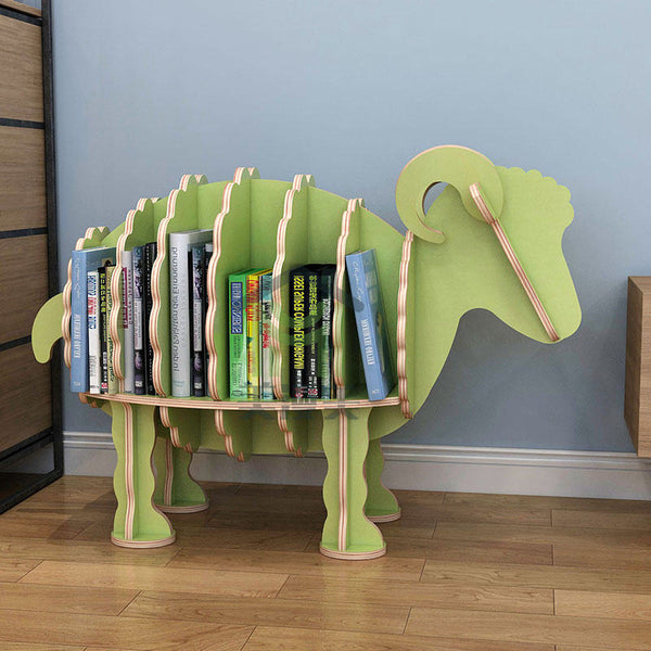 Nordic animal goat bookshelf simple children's desk student floor bookshelf shelf Florist window decoration shelf