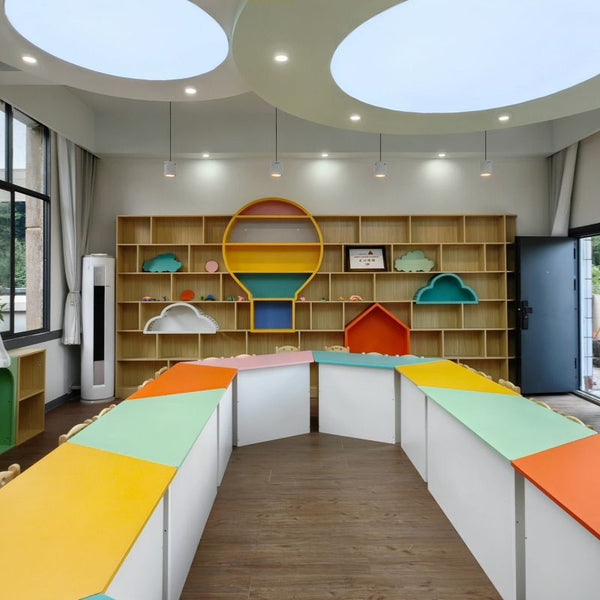 Chiquitos New Design school Furniture Full Wall Bookshelf Library hot air balloon Shape Bookshelf Decoration children's library