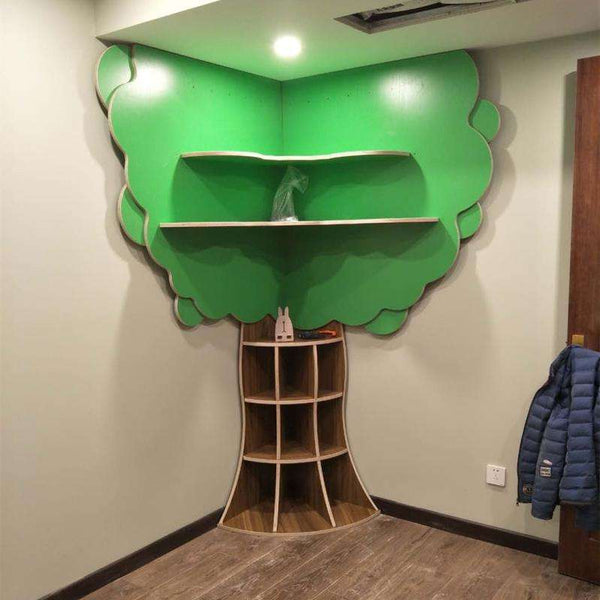Chiquitos Australia Kids Library Furniture 1/2 Half Wooden Reading Bench Tree Shaped Bookshelf Montessori Preschool Furniture