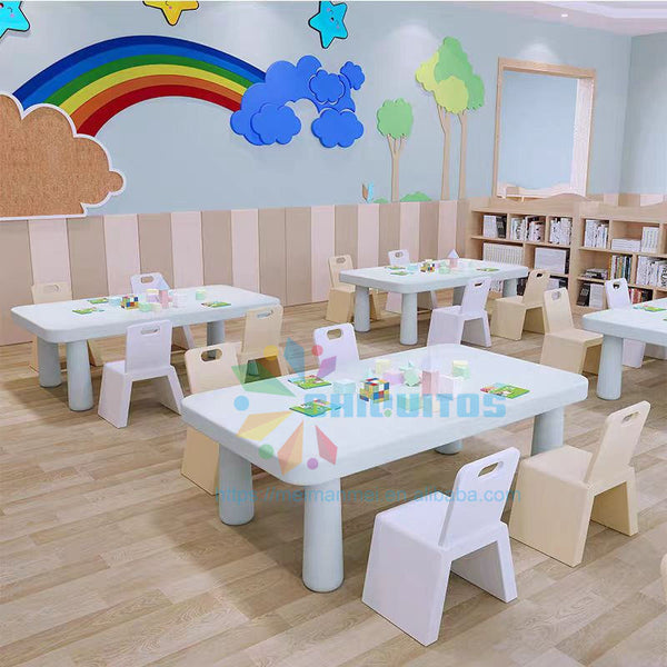 Chiquitos Kindergarten Classroom Wooden Furniture Design Preschool Table And Chair Set kids daycare center solid wood furniture