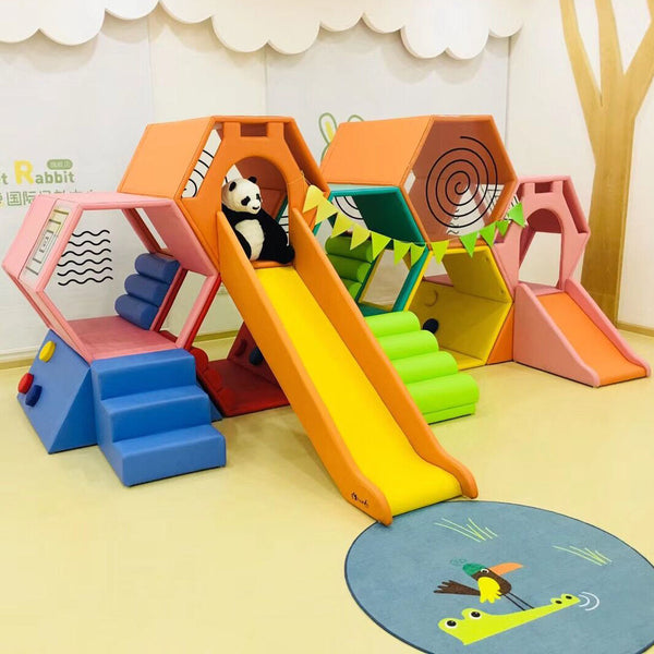 Chiquitos Indoor Soft Slide Honeycomb Soft Bag Children's Sense Hall Baby Toys for Early Childhood Education Center