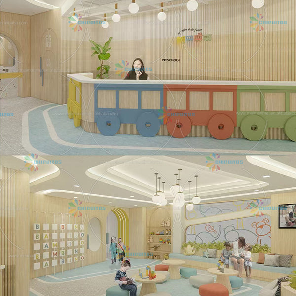 Chiquitos Montessori Kindergarten Children Furniture Nursery Day-Care Classroom decor reading corner book shelf school project