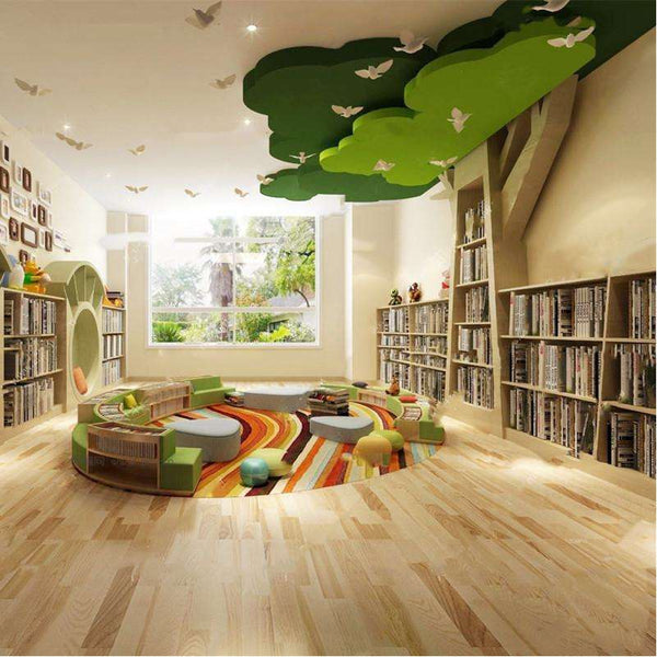 Chiquitos Creative Bookshelf libreria articuos High Quality Tree Library Storage Eco Friendly White And Gold Book Shelves