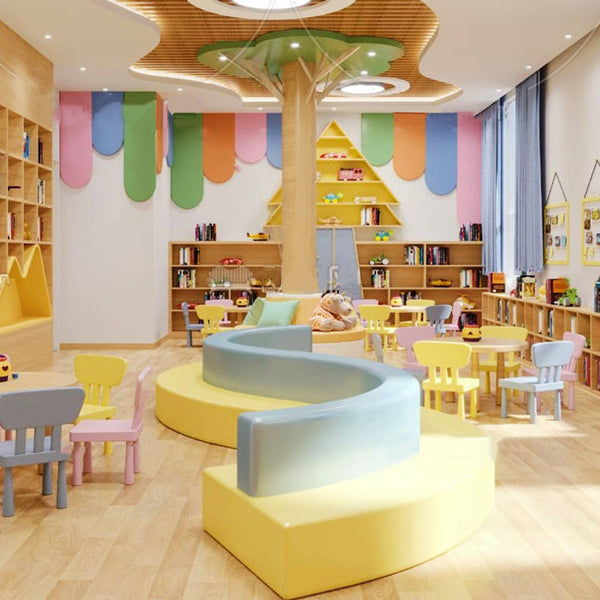 Chiquitos School library office rest area stool bookshelf area special-shaped Daycare Childcare Center combined sofa