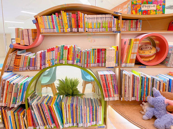 Chiquitos Interesting Kindergarten Campus Living Room Library Wall Creative Bookshelf Lovely Corridor Display Corner Design