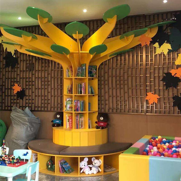 Chiquitos Popular Design Bookshelf New Fashion Corner Book Australia Hot Sale Library Furniture 1/2 Half Tree Shaped Bookshelf