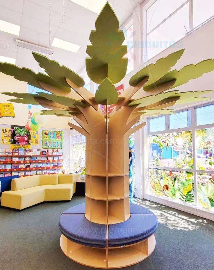 Kids Library Kindergarten Furniture Learning Tree Bookshelf For Childc ...