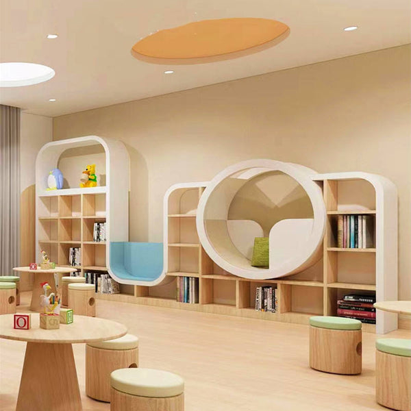 Chiquitos Hot selling kindergarten furniture set Wooden kindergarten seats children's day care stool chair table set