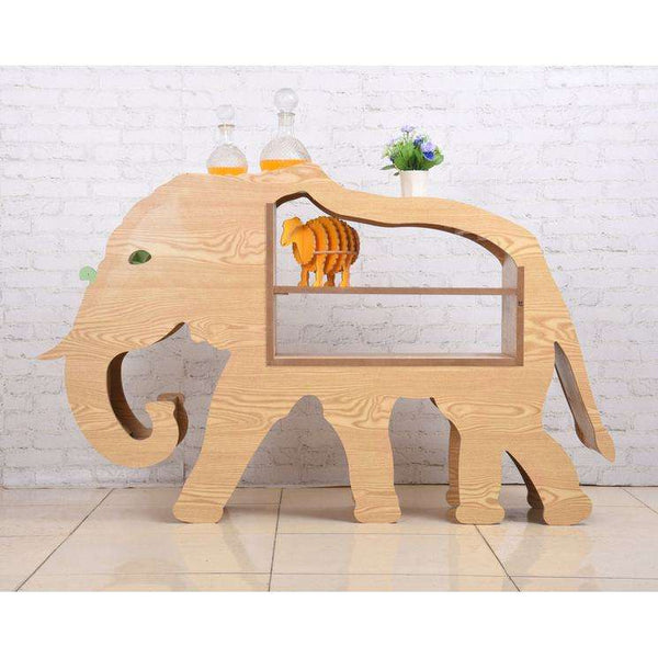 Chiquitos Factory price elephant shape children's wooden bookcase environmental protection animal bookcase storage cabinet