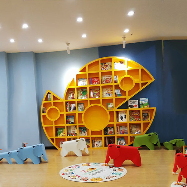 Chiquitos Big whale creative bookshelf landing kindergarten soft reading room children's picture bookcase early education rack