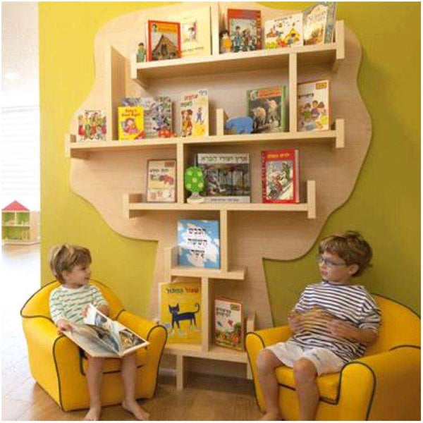 Chiquitos Creative Library Kindergarten Tree Shaped Floor Decoration Bookshelf Montessori Daycare Furniture Set Design