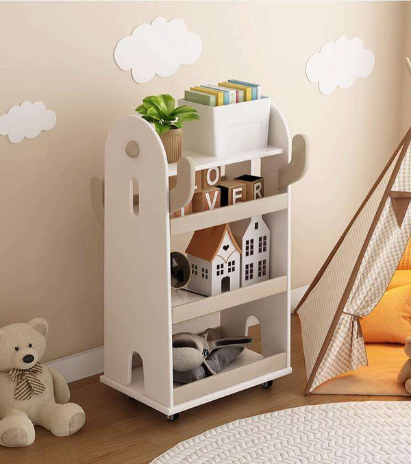 Chiquitos Kids Library Interior Design Cactus Wood Wall Book Shelf Furniture Bookshelf For School Bookstore