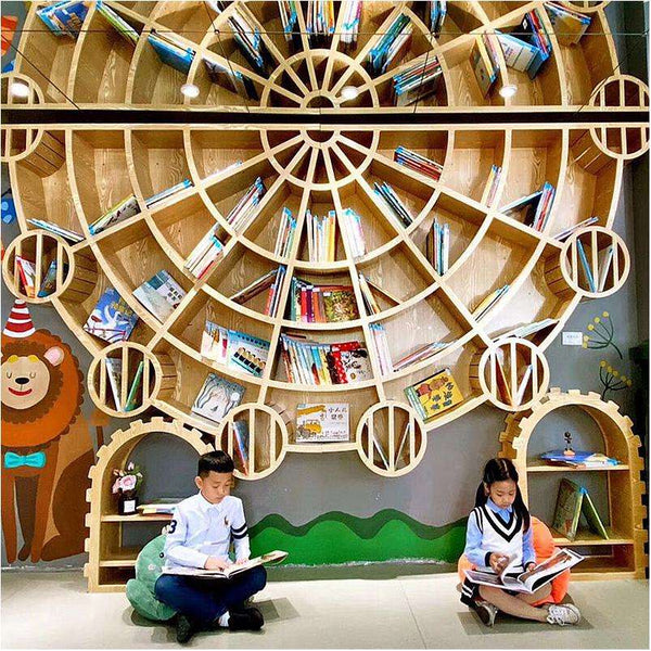 Creative Bookshelves Wholesale Living Room Office Good Quality Nordic White Wall Small Book Rack Luxury Wall Bookshelf For Kids