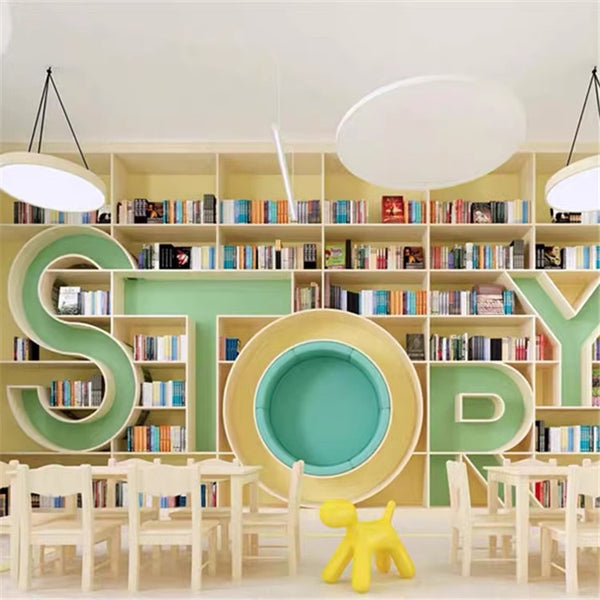 Chiquitos Customized alphabets bookshelves kids classroom furniture for elementary school library kindergarten daycare center