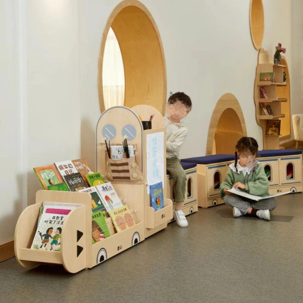 Chiquitos new design children furniture kids storage cabinet preschool kindergarten Train furniture cabinet Children Library