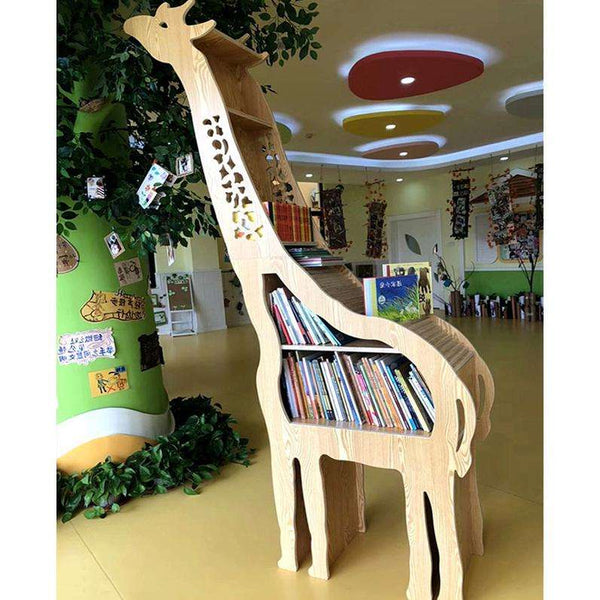 Chiquitos Creative Bookshelves Elephant shape Environmental Protection Clearance Wholesale Corner Book Case Wood Bookcase Kids