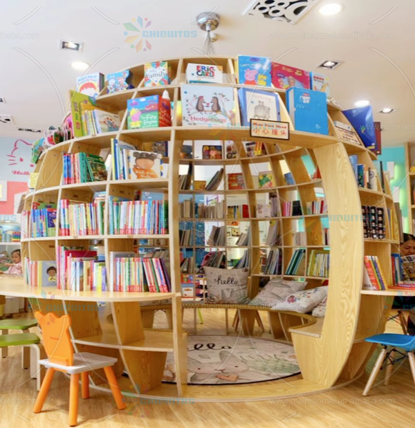 Chiquitos Bookshelf Spherical Book Storage Shelf Kindergarten Storage Cabinet Desk Built-In Sofa Bookshelf