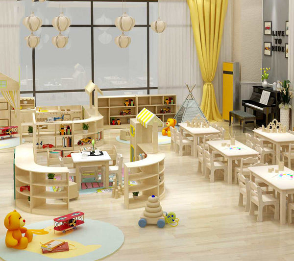 Chiquitos Pine wood kindergarten furniture early education center cabinet storage cabinet children's garden activity area corner