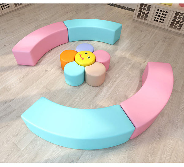 Chiquitos Creative Modular Combinations Shaped Cartoon Small Sofas Stools For Training Institutions Children'S Activity Rooms