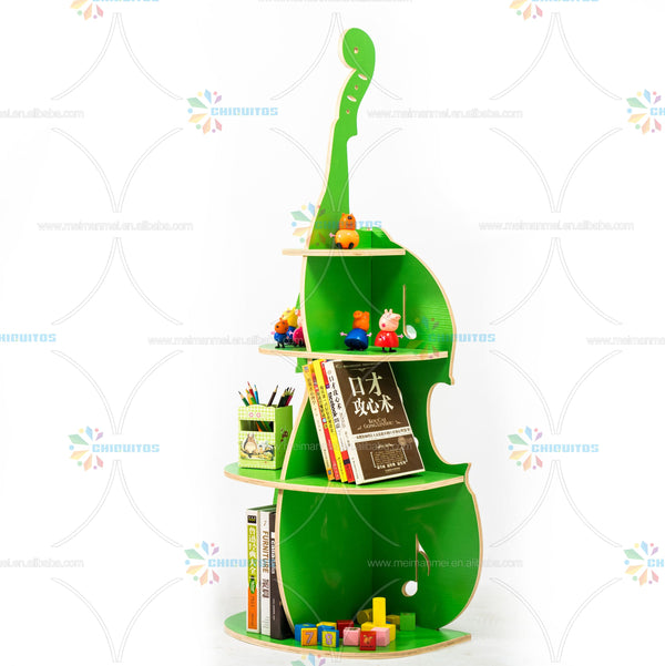 Chiquitos Children's Room Decoration Design Pendant Creative Cello Bookcase Cartoon Book Bookshelf for Kindergarten school
