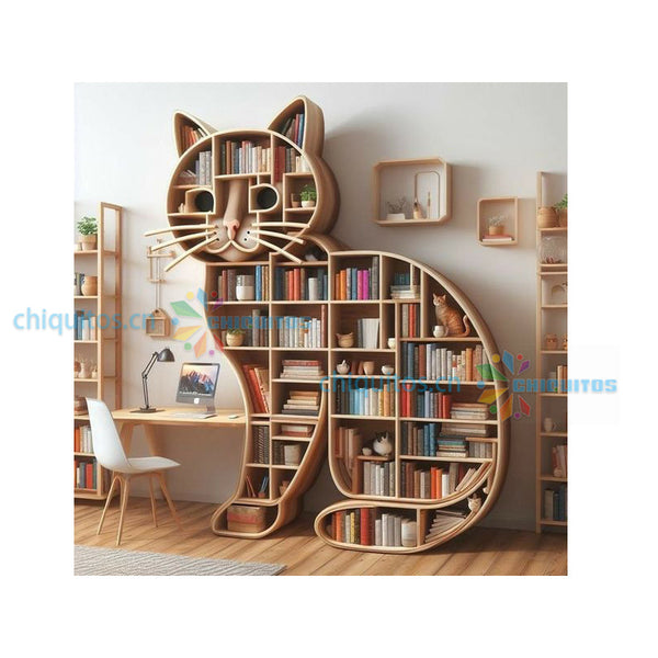 Chiquitos Wooden animal design reading nook area Kids Library Furniture Set  Bookshelves for home daycare preschool kindergarten