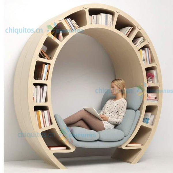 Chiquitos Unique bookshelf with reading nook for home living room bedroom library kindergarten preschool university project